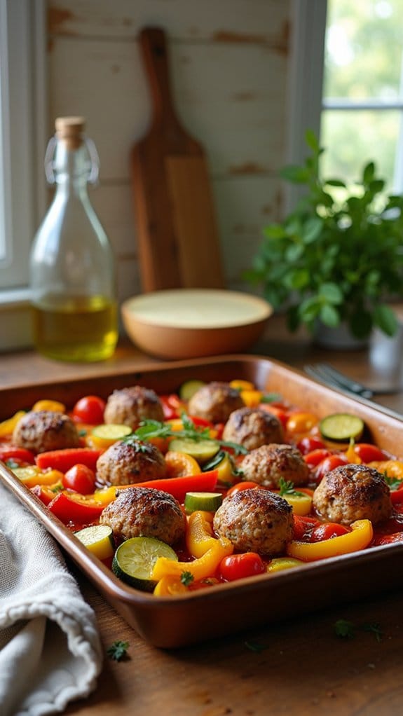one pan italian meatball bake