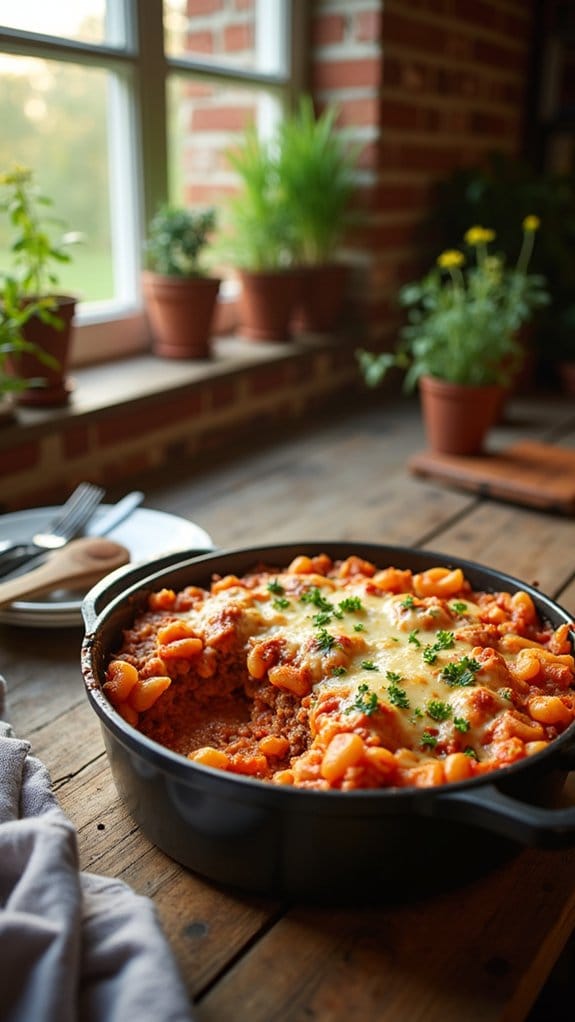 one pot beef pasta bake