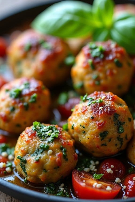 pesto chicken meatballs recipe