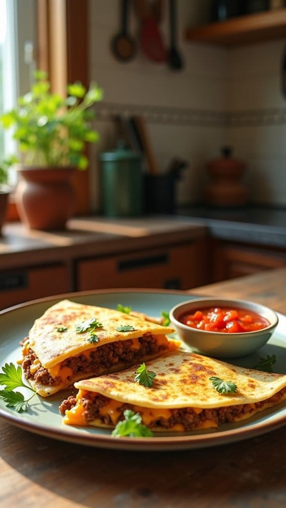 quick and cheesy quesadillas