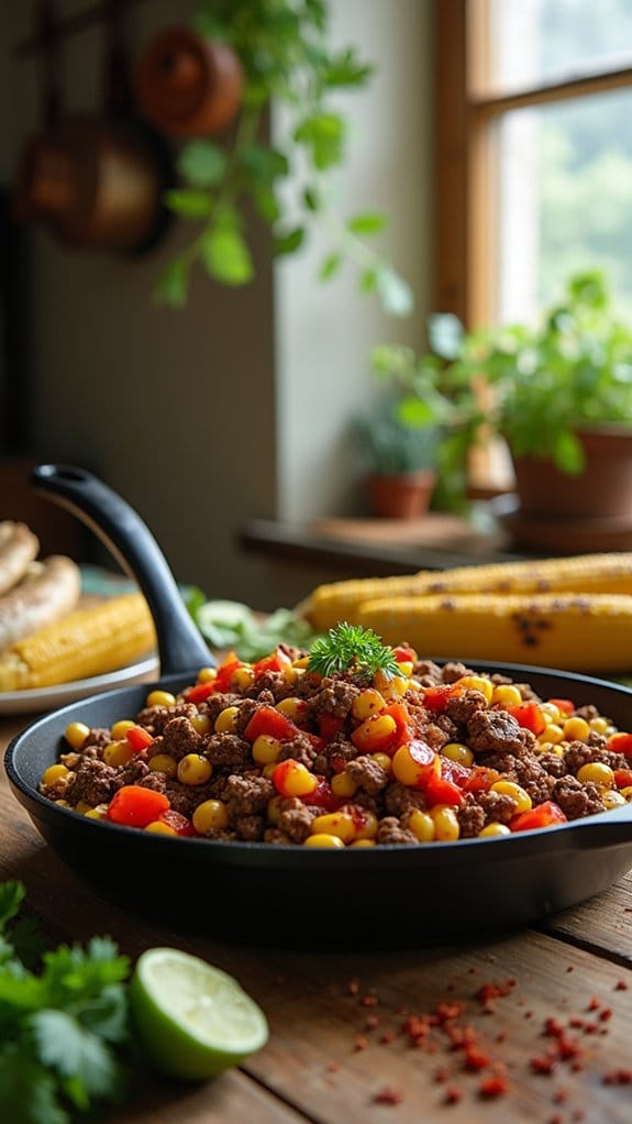 quick bbq beef skillet