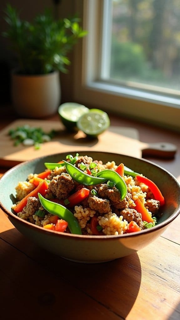 quick beef cauliflower stir fry