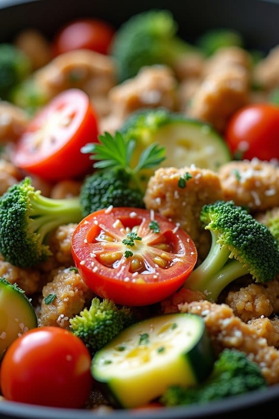 quick chicken vegetable skillet