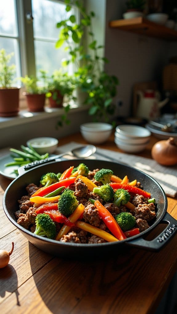 quick colorful beef stir fry