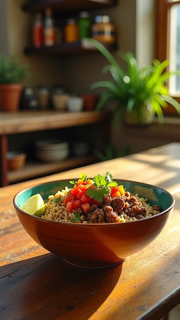 quick customizable taco bowls