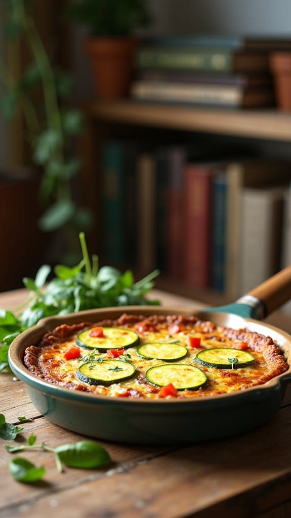 quick hearty ground beef frittata