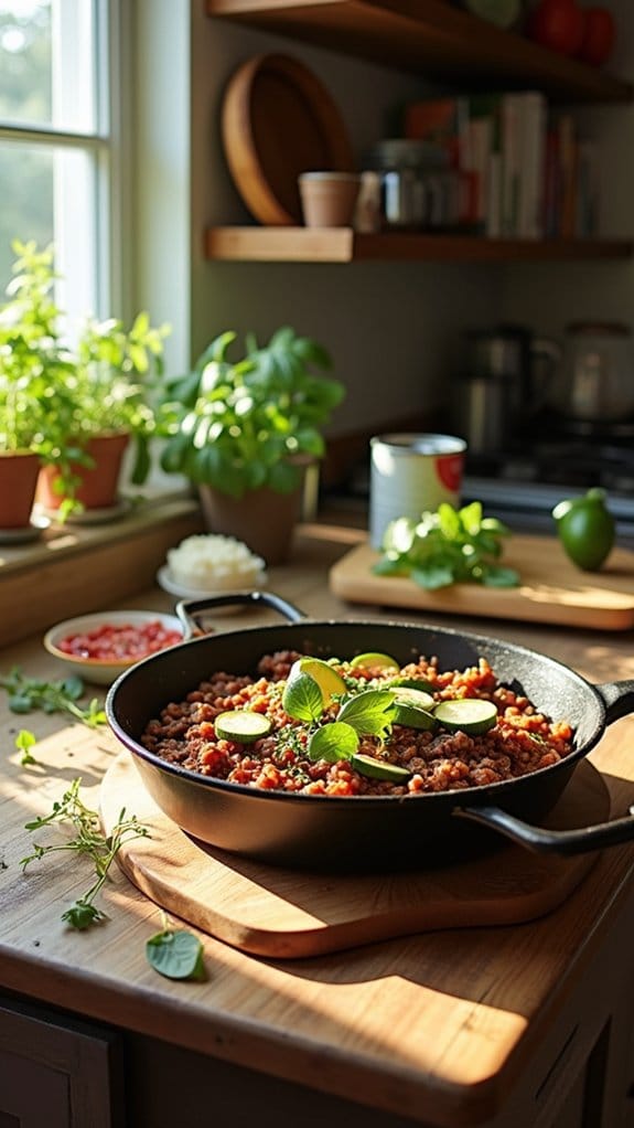 quick italian beef skillet