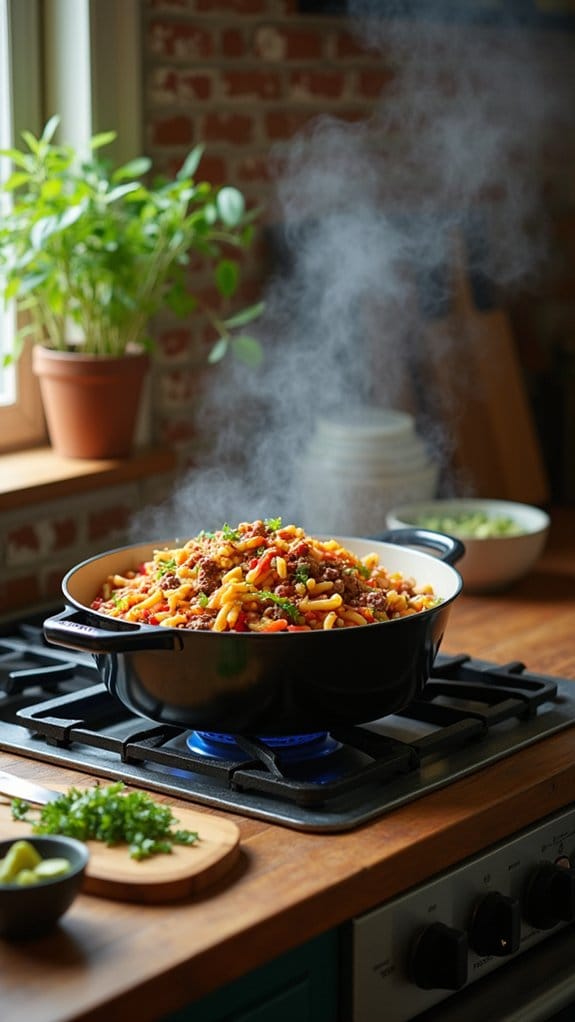 quick satisfying taco pasta