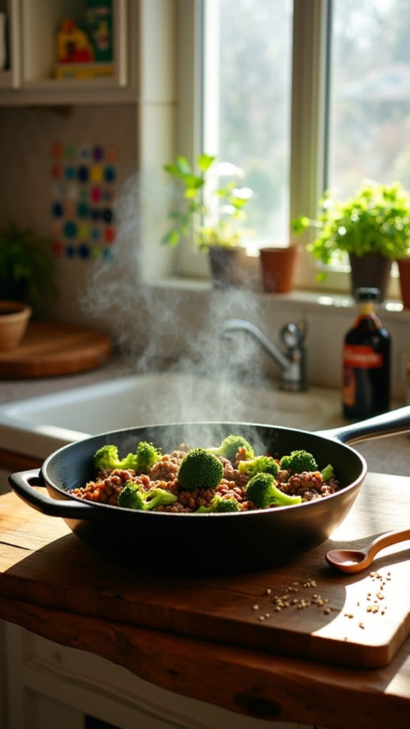 quick savory beef and broccoli