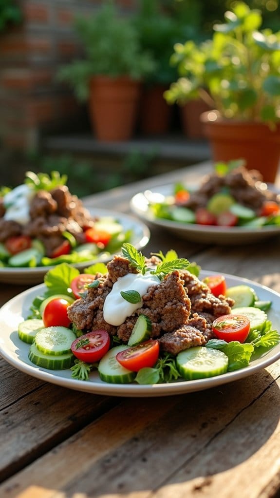 refreshing beef cucumber salad