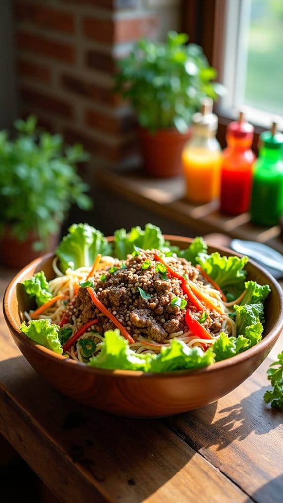 revitalizing beef noodle salad