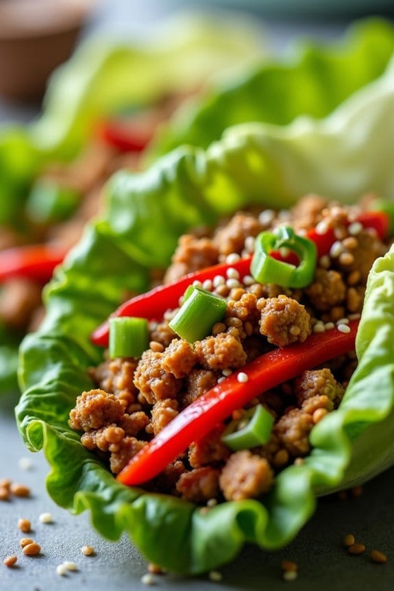 savory asian inspired chicken wraps