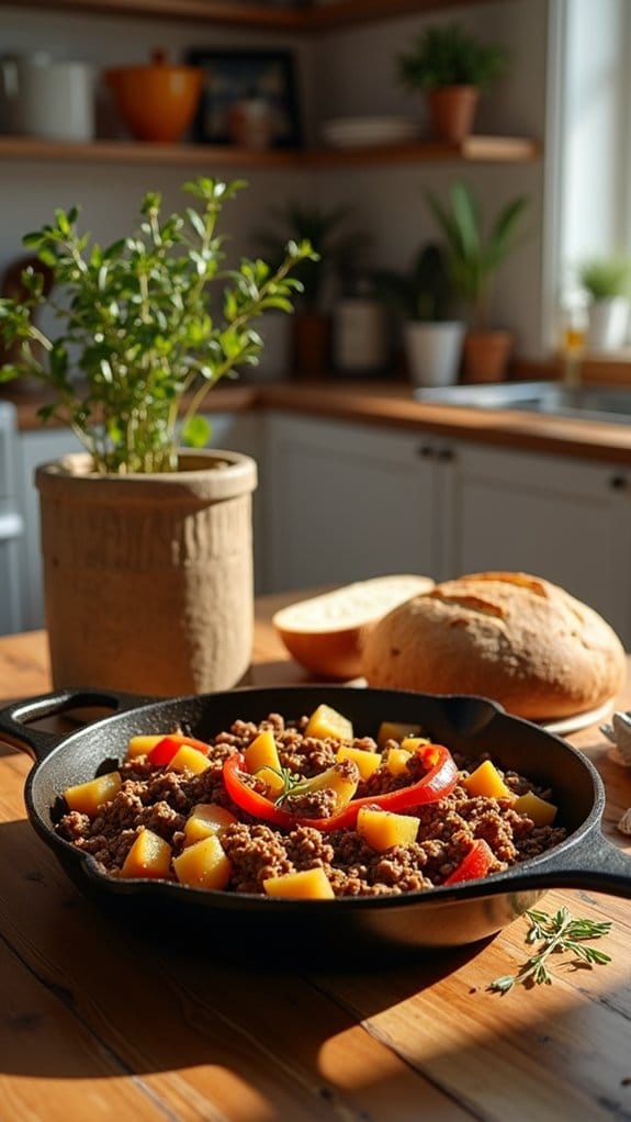 savory beef and potatoes