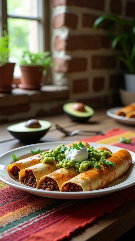 savory beef cheese enchiladas