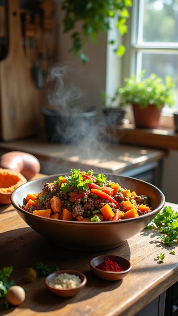 savory beef sweet potatoes