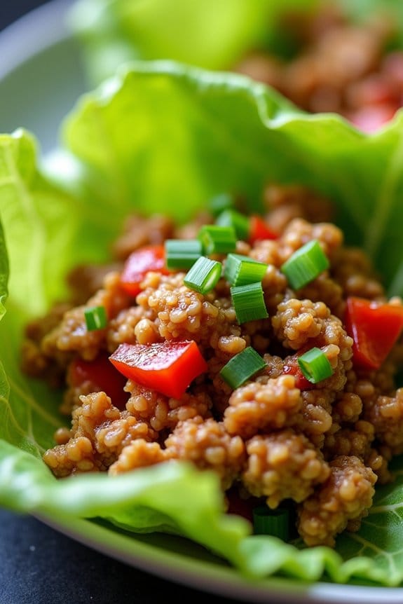 savory chicken lettuce wraps