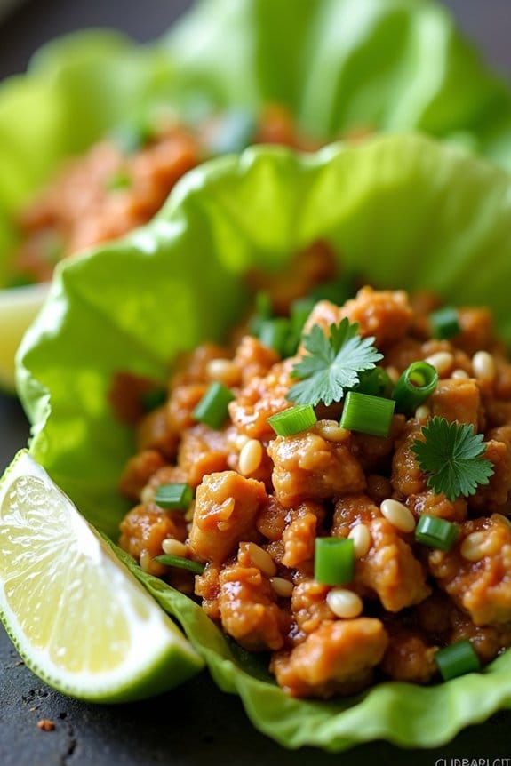 savory chicken lettuce wraps