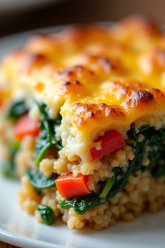 savory chicken quinoa bake