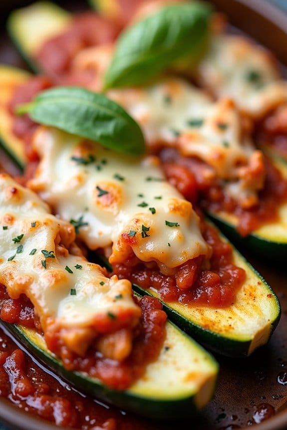 savory italian stuffed zucchini
