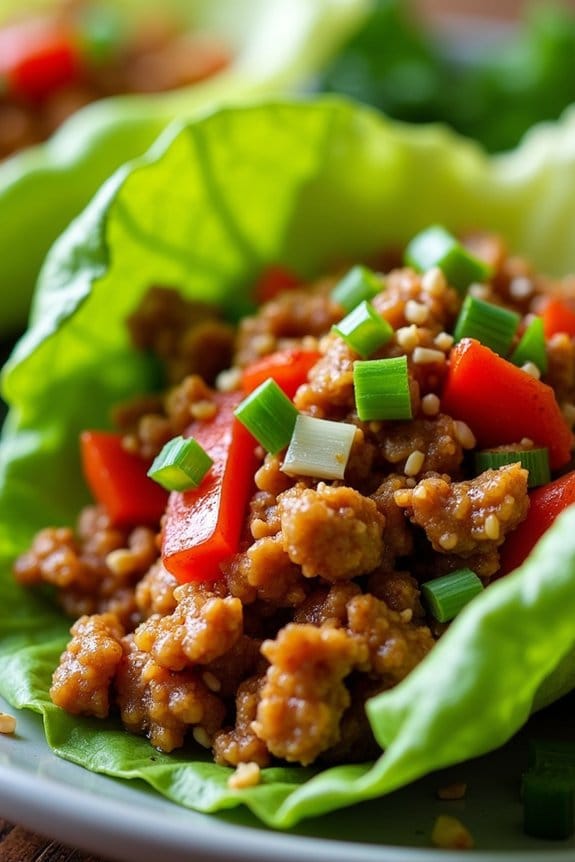 savory spicy chicken wraps