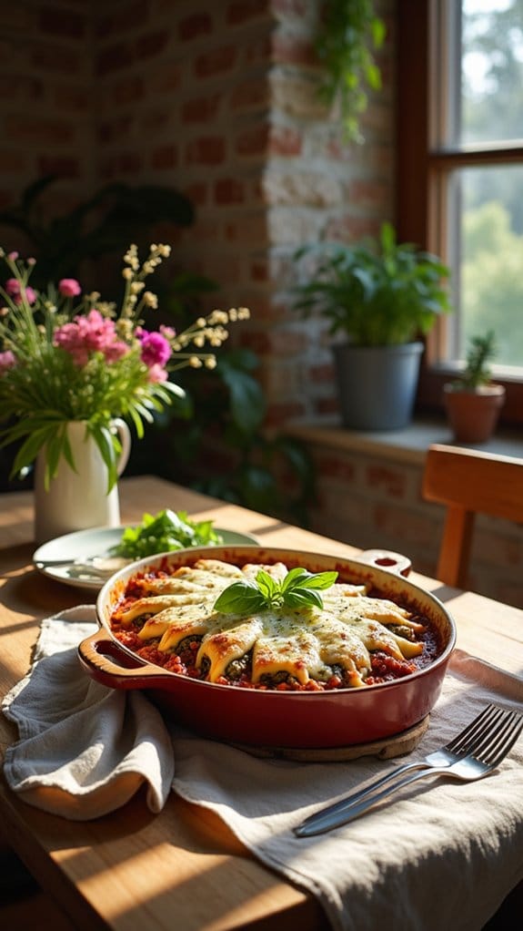 savory stuffed pasta shells