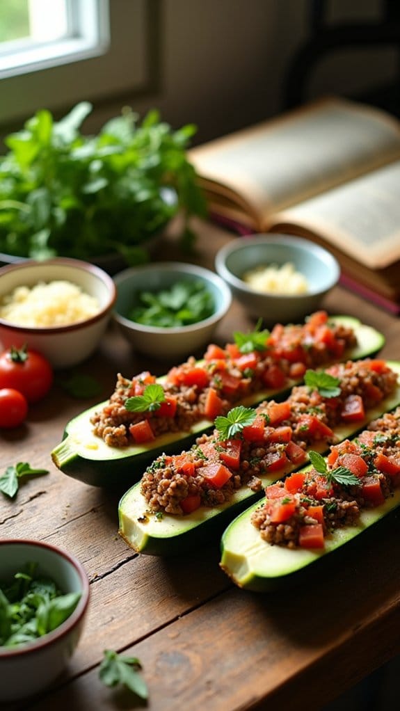 savory stuffed zucchini boats