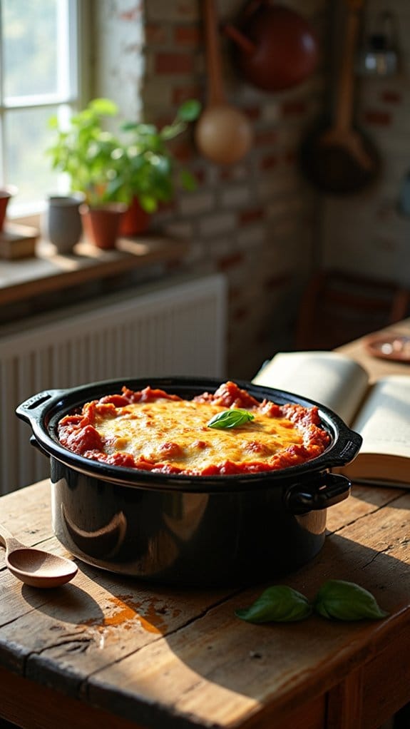 slow cooker layered lasagna