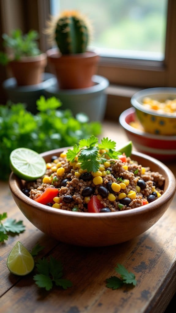 southwest beef black bean salad
