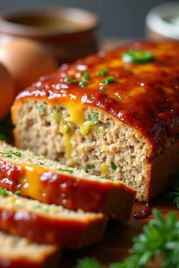 spicy cheddar chicken meatloaf