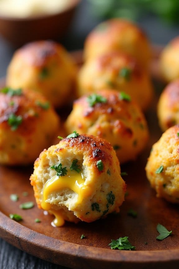 spicy cheesy chicken meatballs