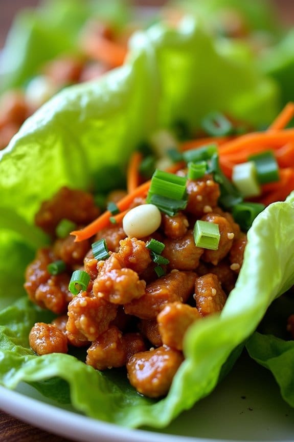 spicy chicken lettuce wraps