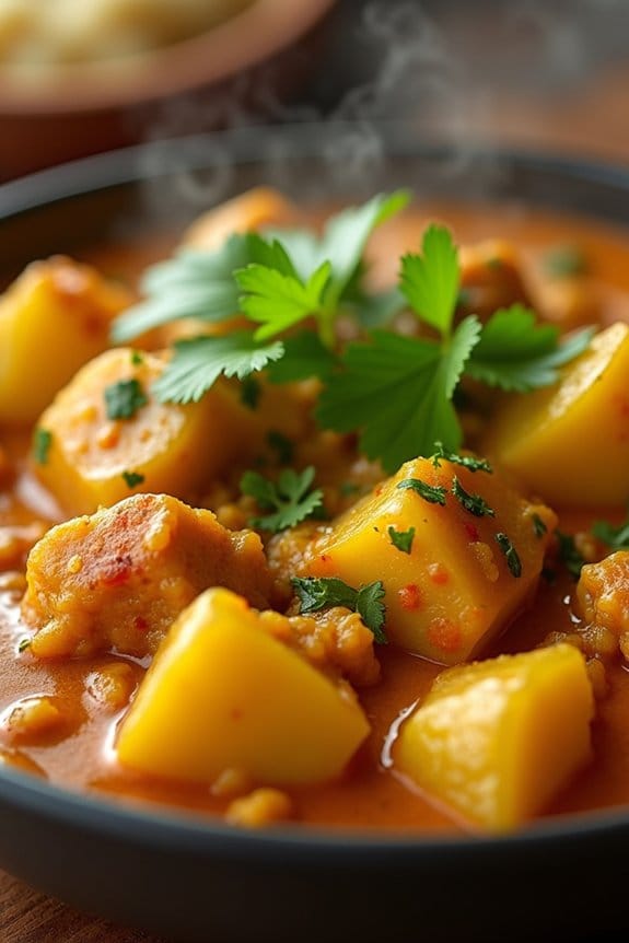 spicy chicken potato curry