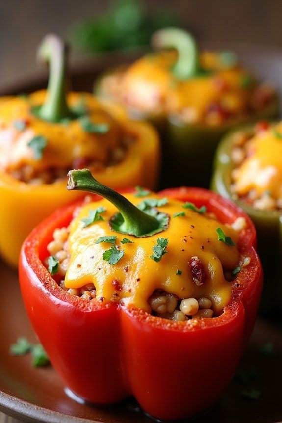 spicy chicken stuffed peppers