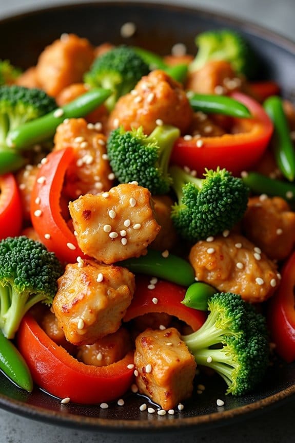 spicy chicken vegetable stir fry