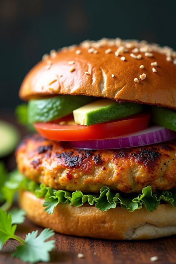 spicy grilled chicken burgers