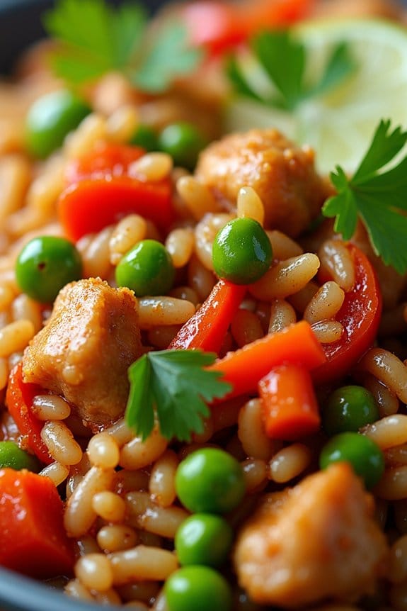 spicy ground chicken fried rice