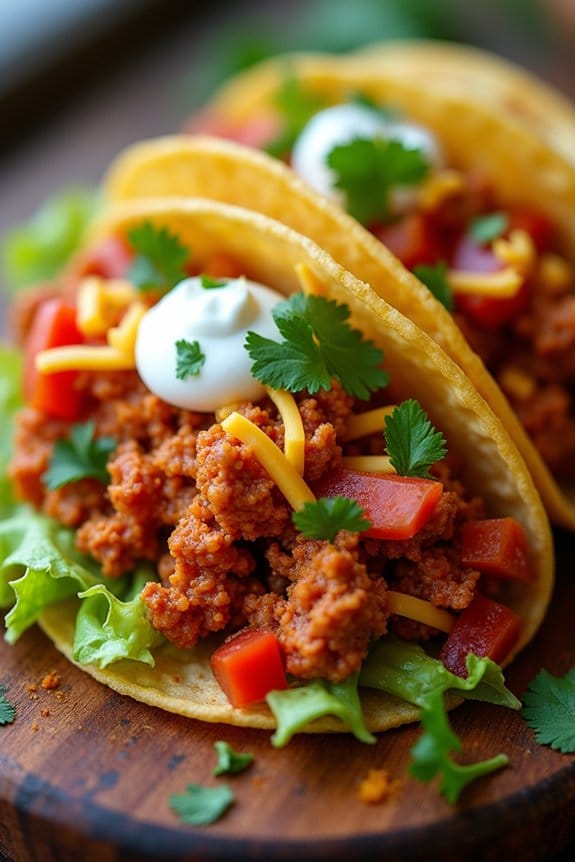 spicy ground chicken tacos