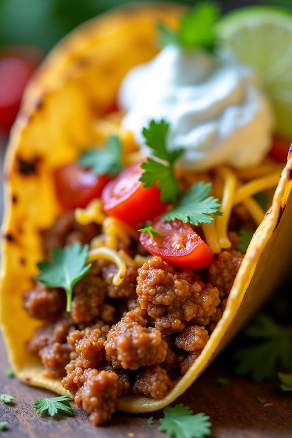 spicy ground chicken tacos