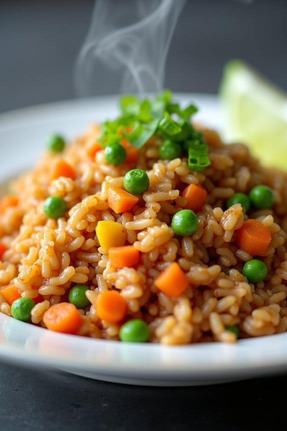 spicy sriracha chicken fried rice