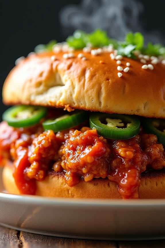 spicy sriracha chicken sloppy joes
