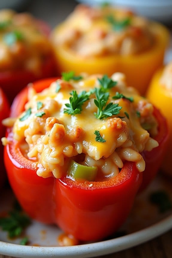 spicy stuffed bell peppers