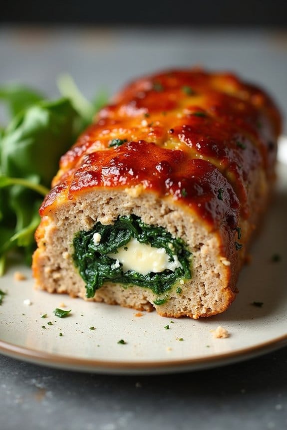 spinach feta chicken meatloaf