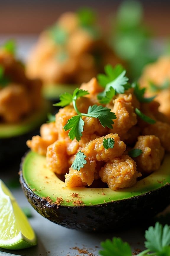 stuffed avocados with chicken