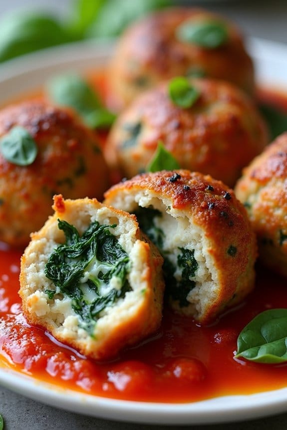 stuffed chicken meatball recipe