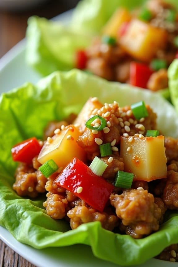 sweet and sour wraps