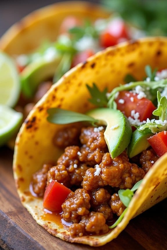 sweet and spicy chicken tacos