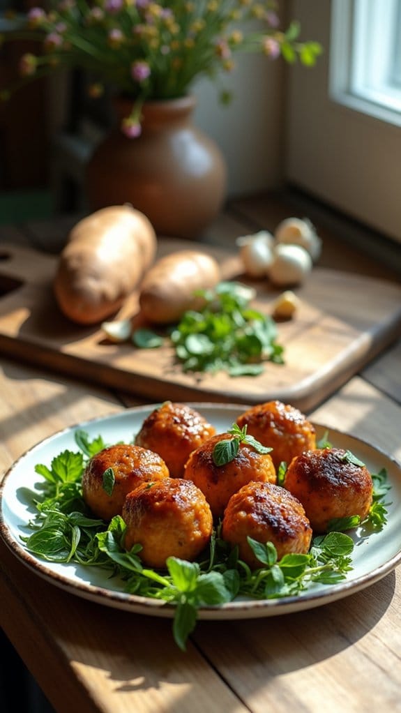 sweet potato beef meatballs
