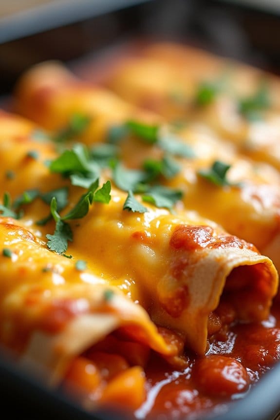 sweet potato chicken enchiladas