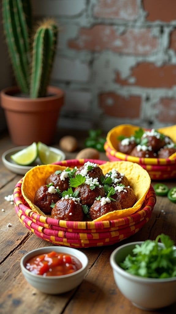 taco inspired meatball perfection