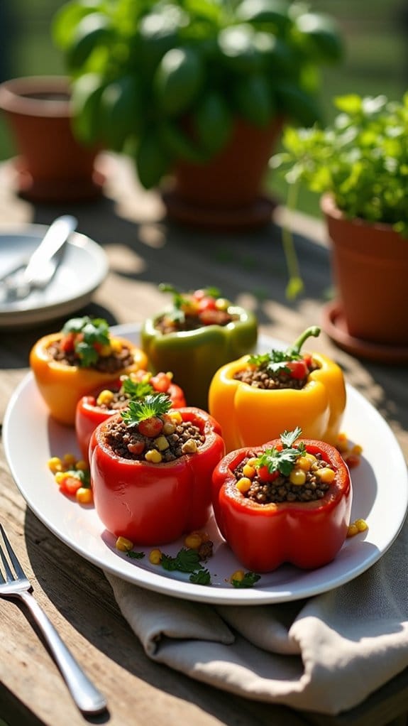 taco inspired stuffed bell peppers